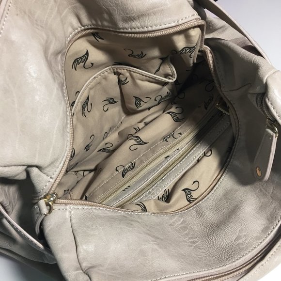 Zeca Fawn-Beige Handbag with Teddy Bear Lock - Picture 4 of 7